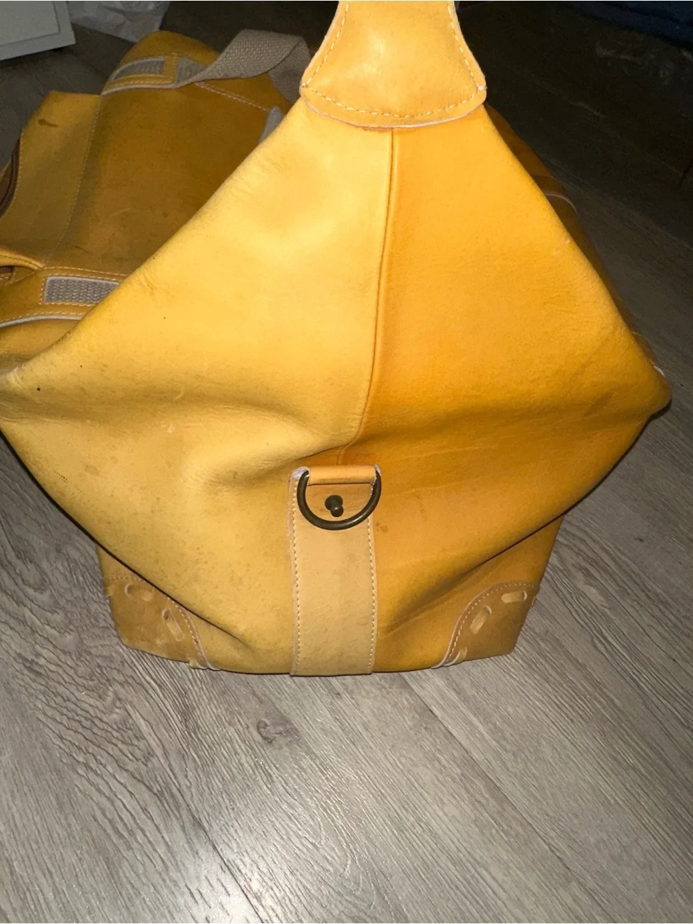 Rawlings Heart of the Hide Baseball Glove Leather Duffle Bag Tan Rare Lombardo